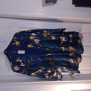 Capsule Navy Floral print kimono jacket